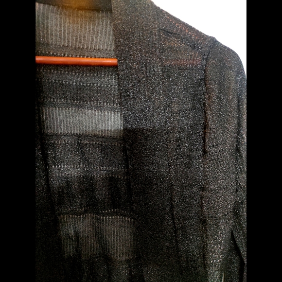 None Tops - ❌SOLD❌ BLACK SHIMMER SHRUG